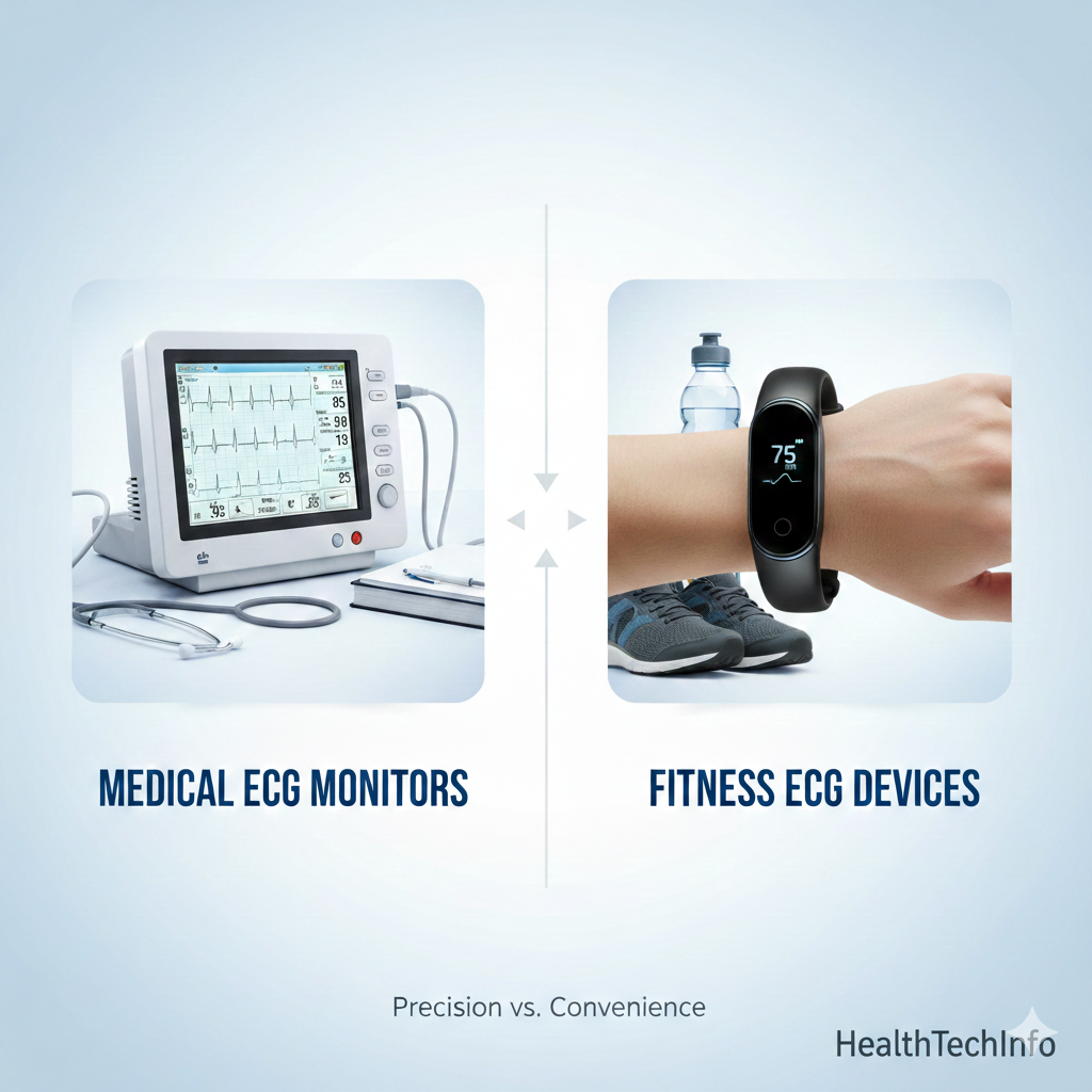 Medical Electrocardiogram Monitors vs. Fitness ECG Devices