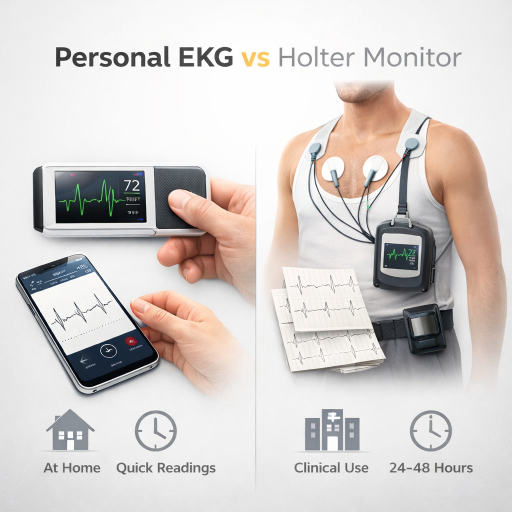Personal EKG device vs Holter Monitors in USA