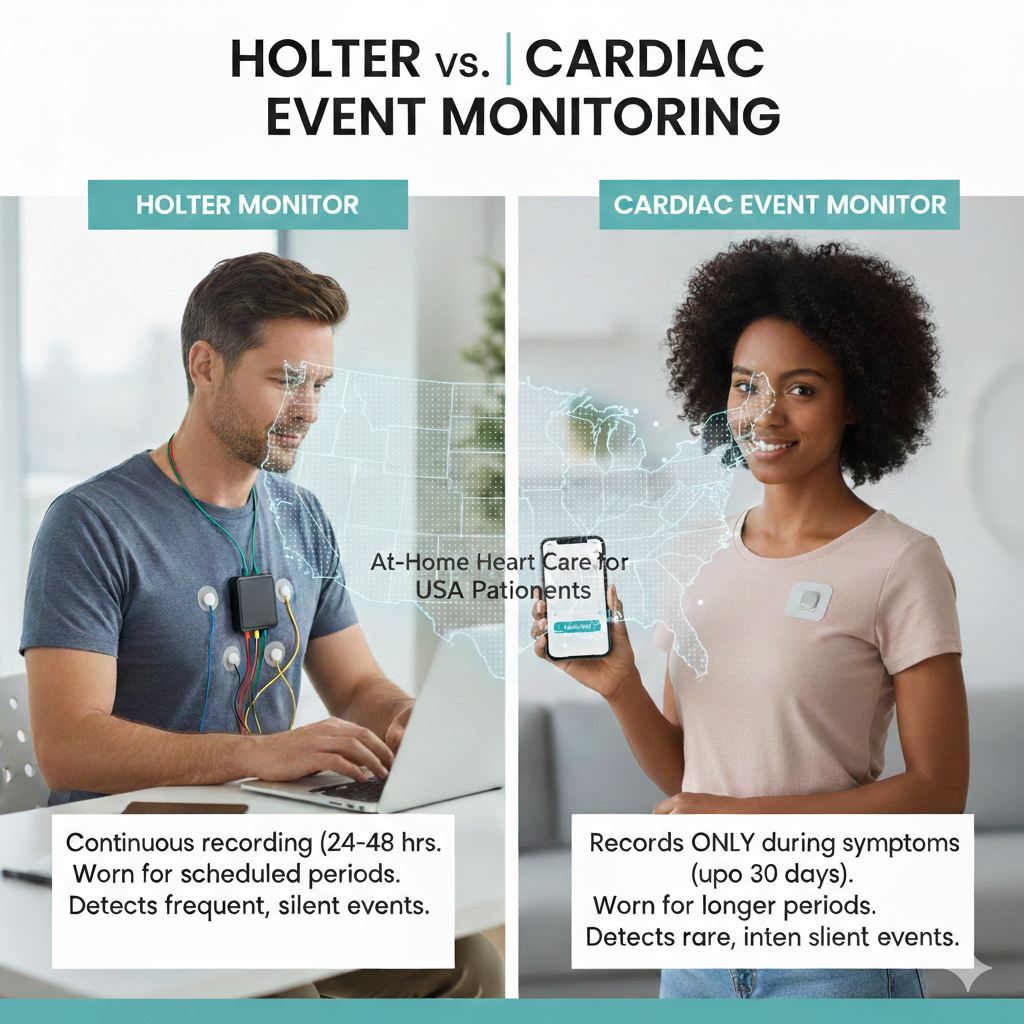 portable Holter monitor vs. Cardiac Event Monitoring
