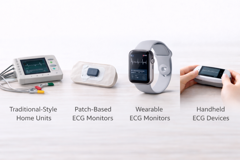 Four types of home ECG monitor for heart health care
