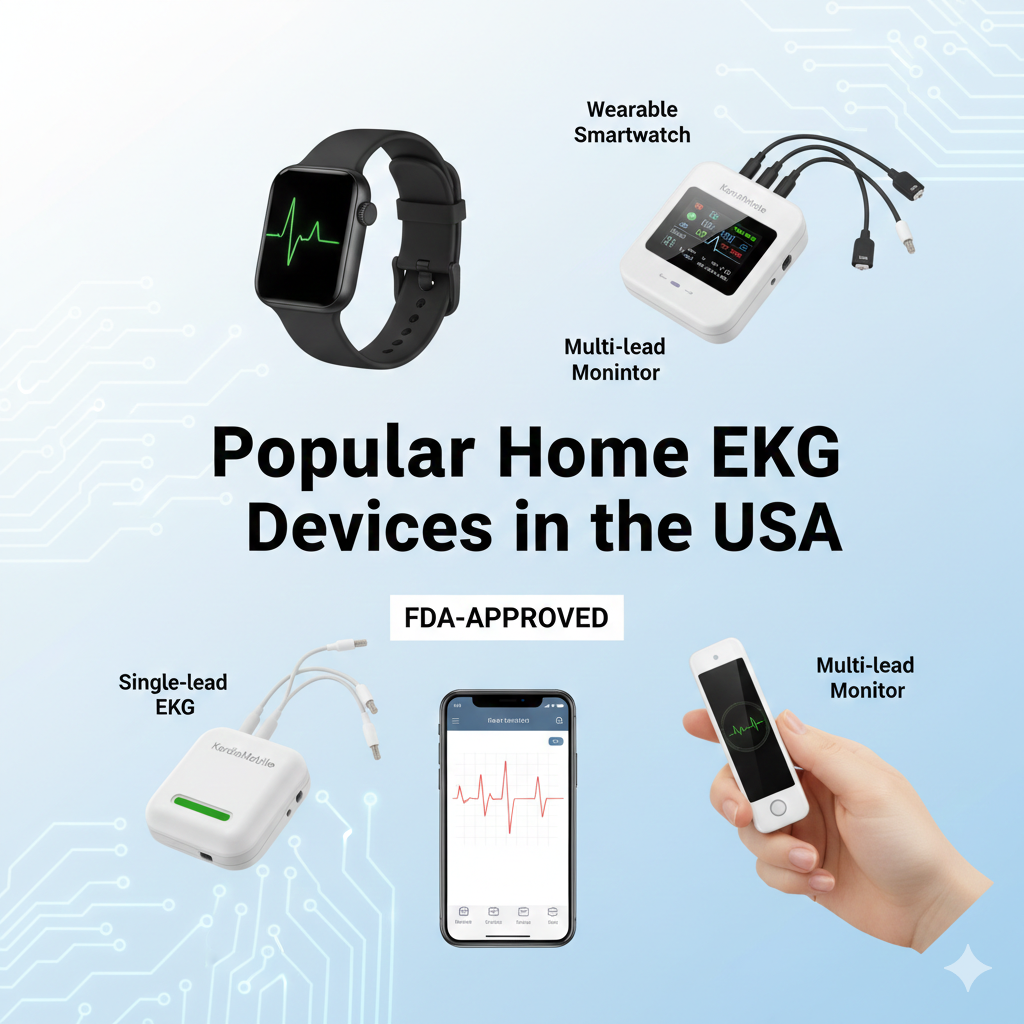 Popular Home EKG heart rhythm monitoring devices