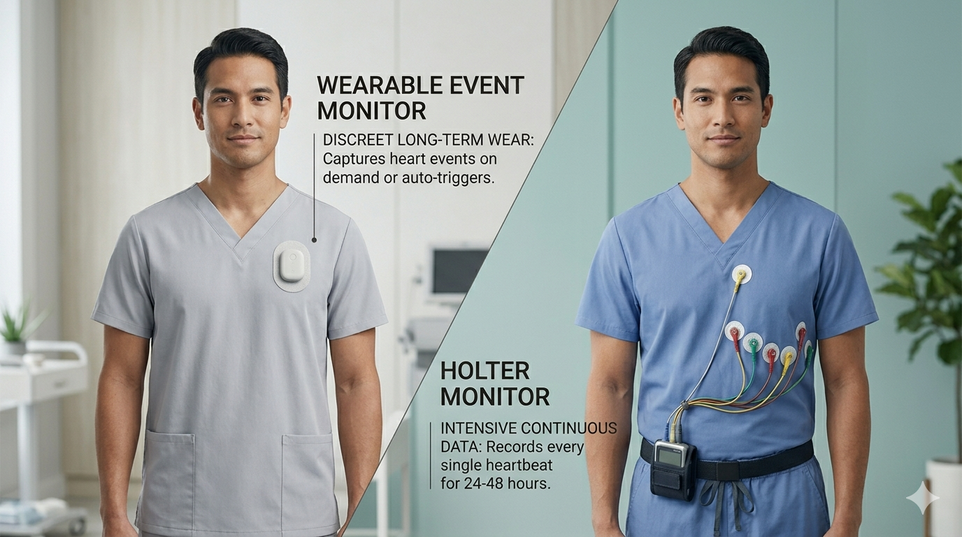 Wearable Cardiac Event Monitor vs Holter : Which Is Better? (USA 2026)
