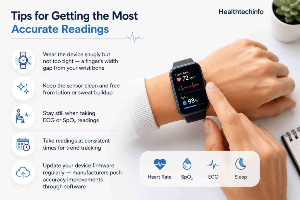 Tips for Getting the Most Accurate Readings from wearable health monitors