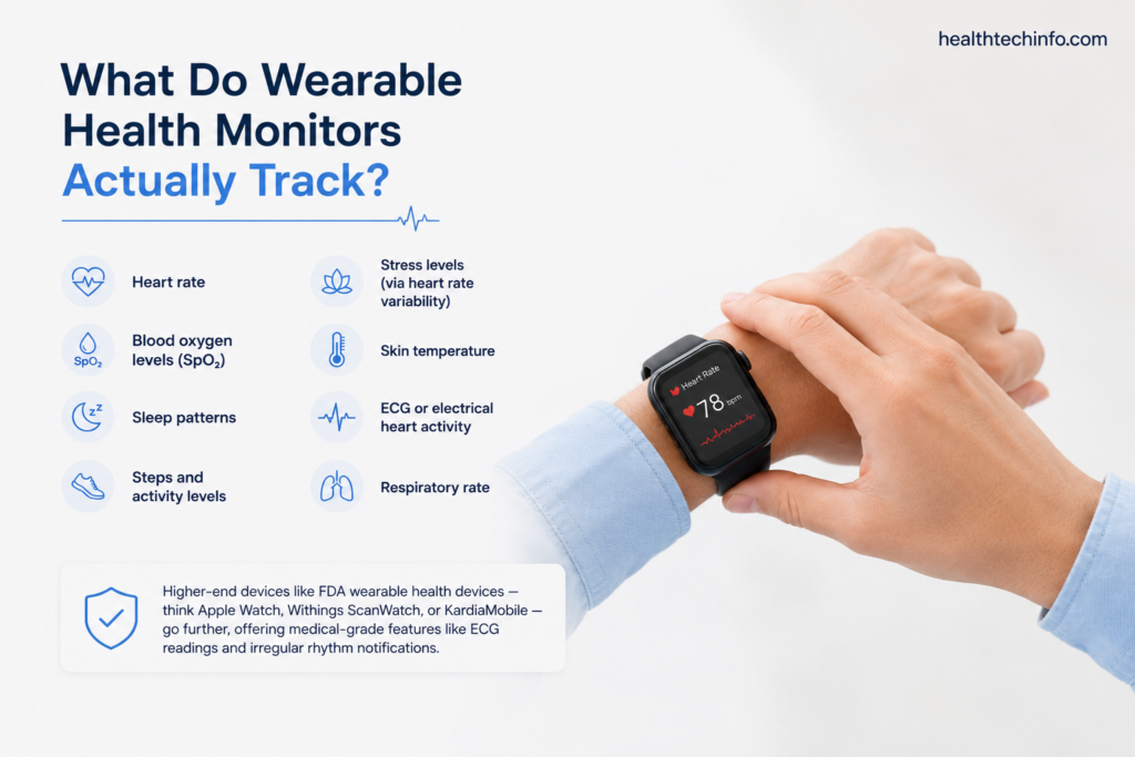What Do Wearable Health Monitors Actually Track